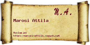 Marosi Attila névjegykártya