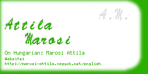 attila marosi business card